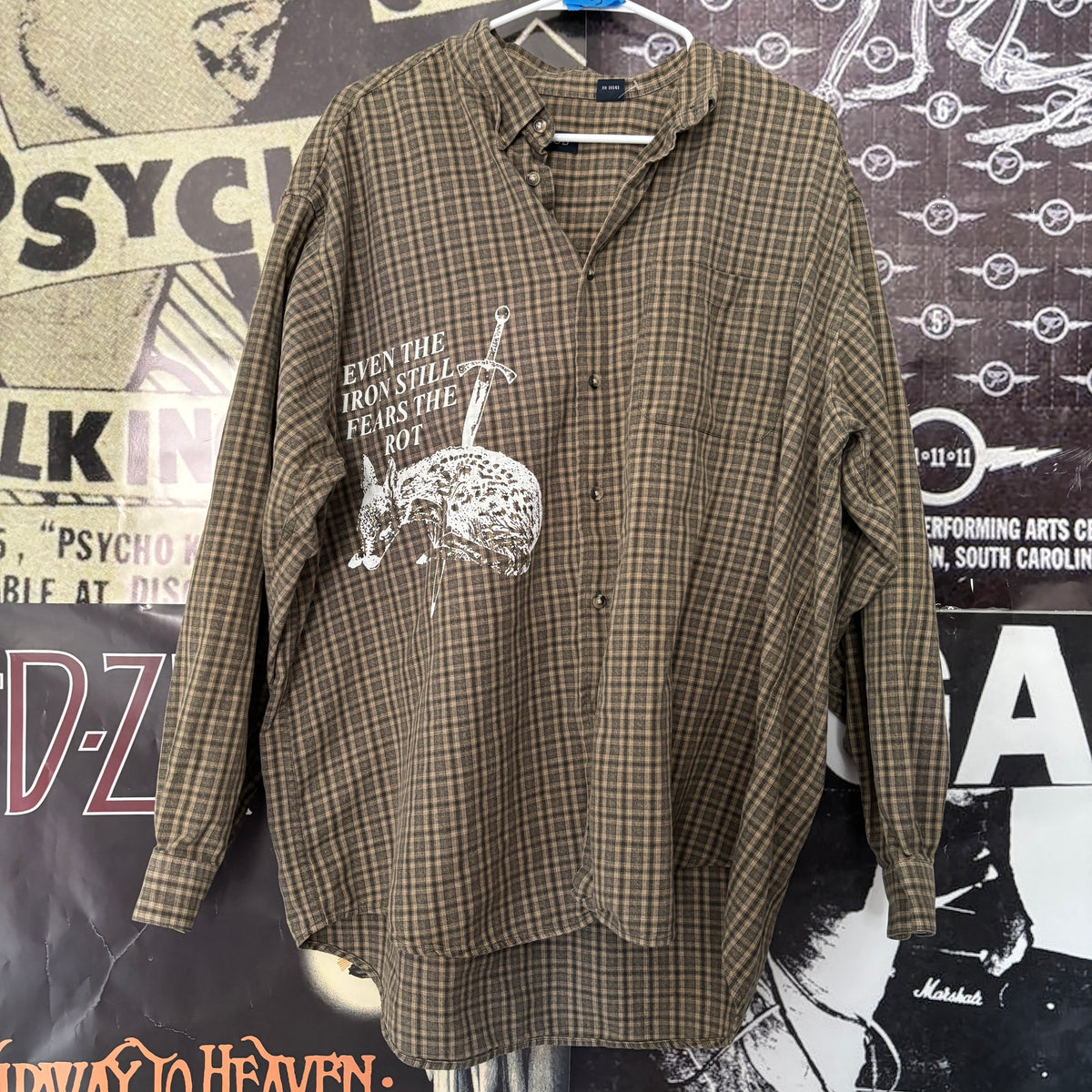 ETHEL green flannel XL