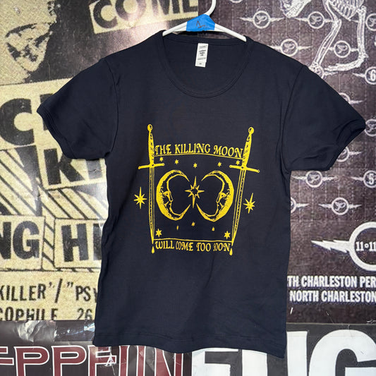 KILLING MOON  navy/yellow long baby tee