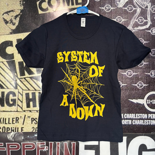 SYSTEM  navy/yellow long baby tee