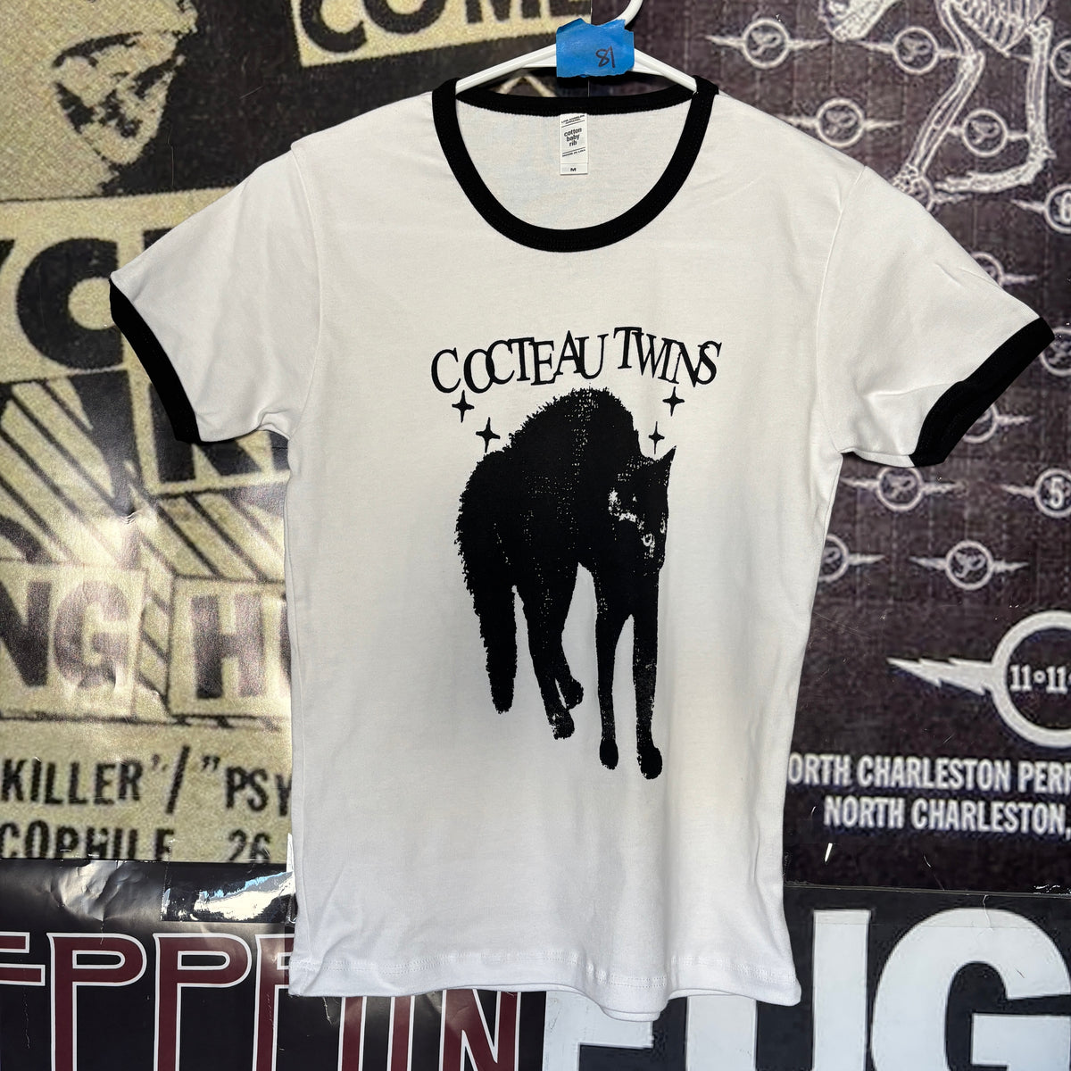 COCTEAU b&w ringer long baby tee