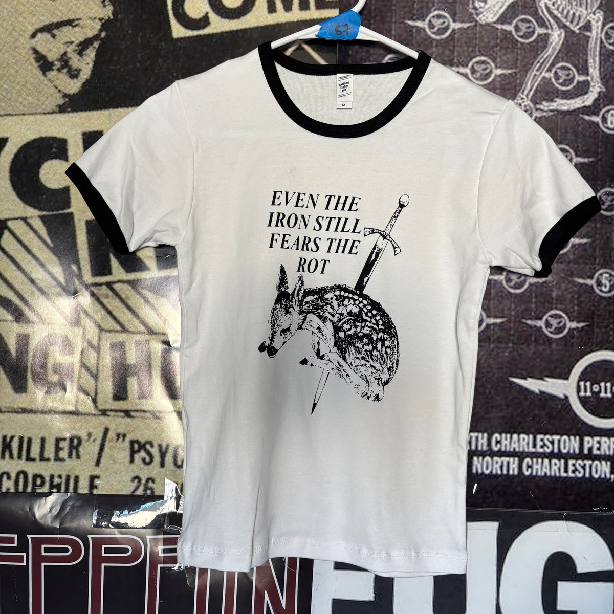 ETHEL b&w ringer long baby tee