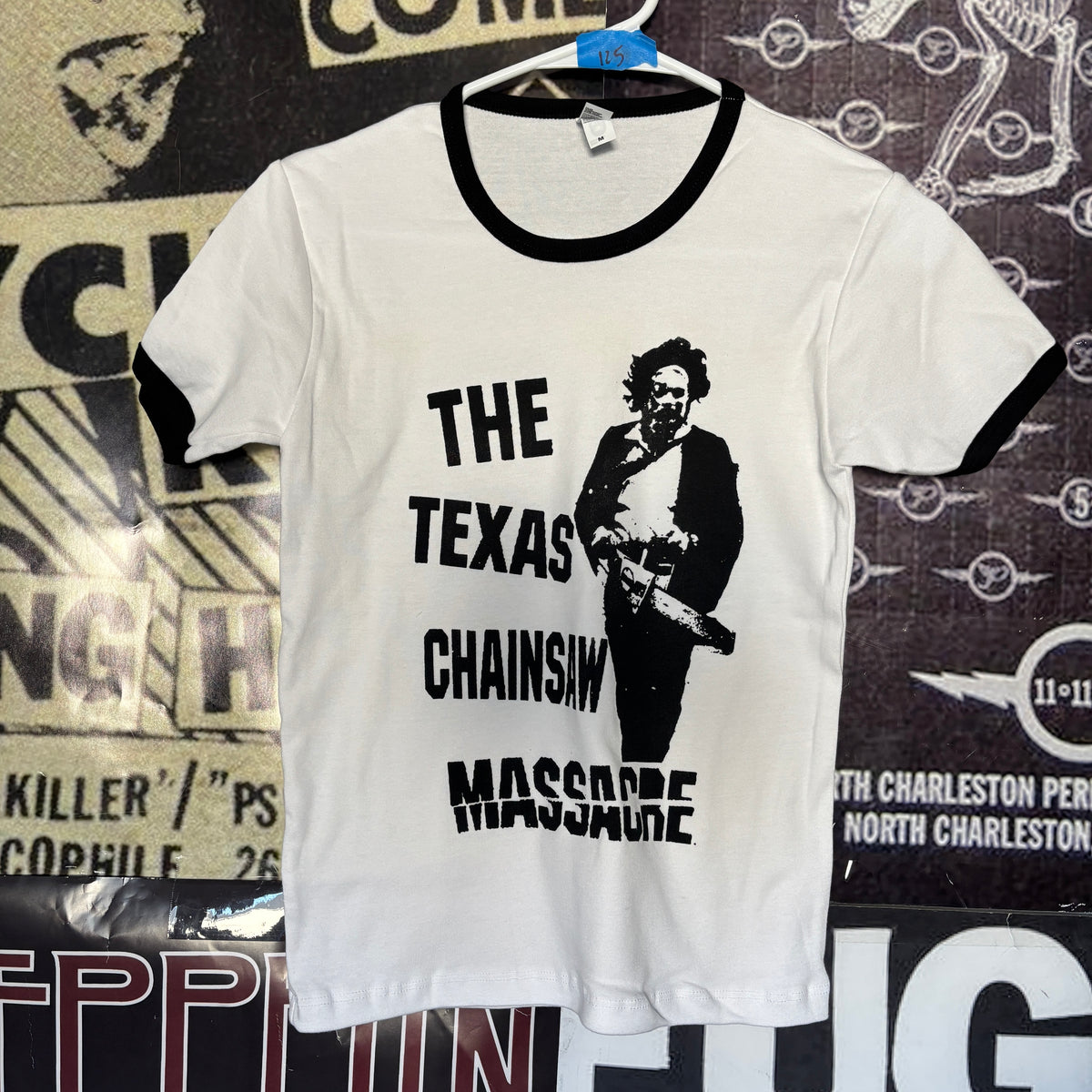 TEXAS b&w ringer long baby tee