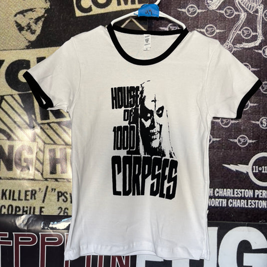 CORPSES b&w ringer long baby tee