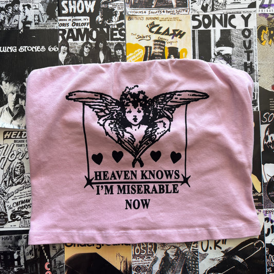 SMITHS HEAVEN  pink/black tube top (ready)