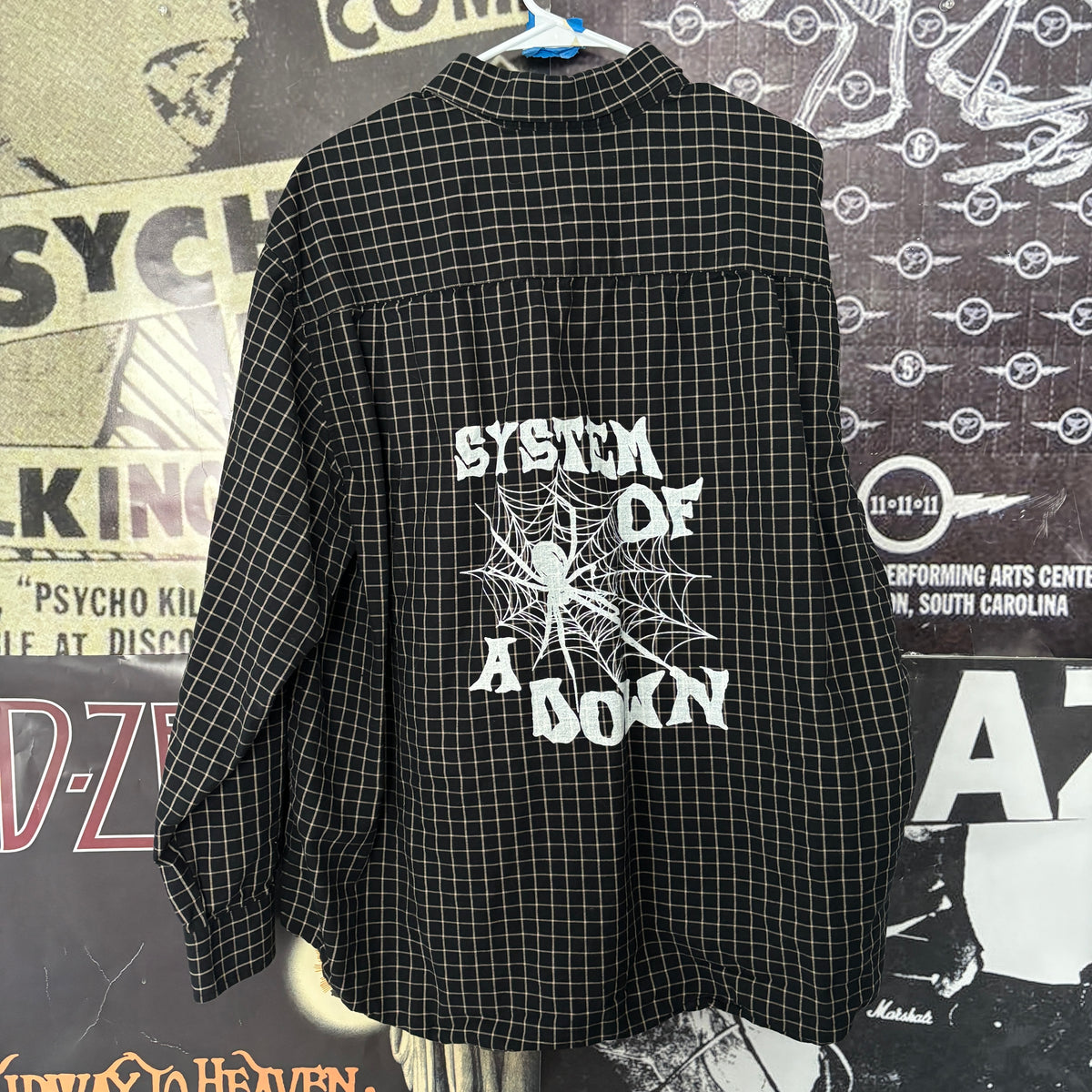 SYSTEM WEBS black/white flannel XL