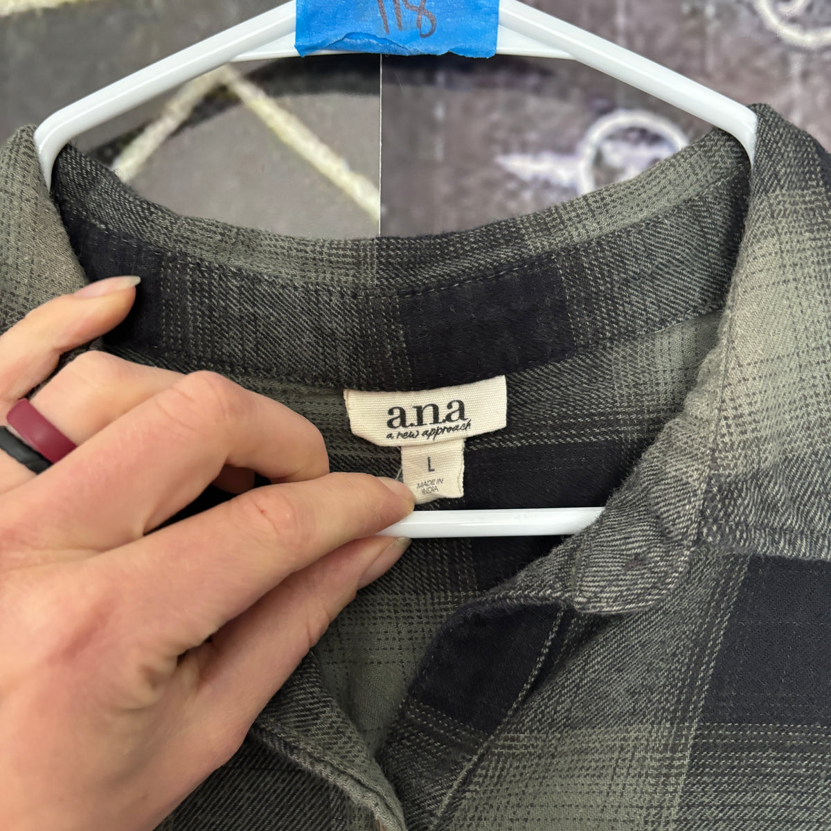 ALICE FLY black/green flannel LAR