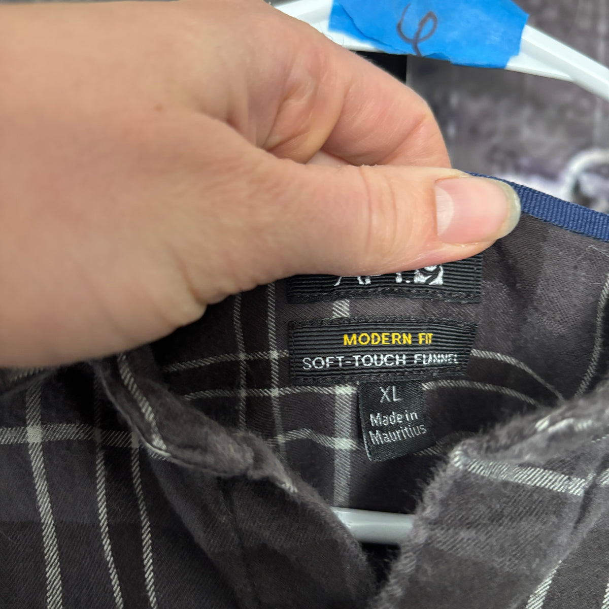 ETHEL grey/black flannel XL/XXL