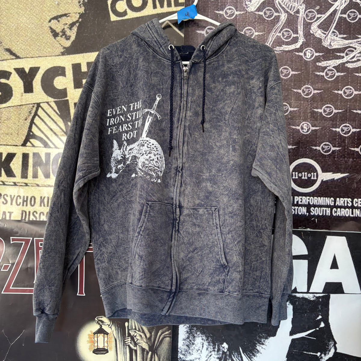 ETHEL navy zip up hoodie LAR