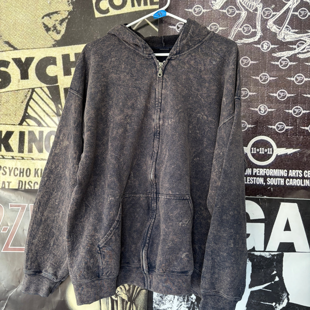 SYS WEBS dark grey zip up hoodie LAR/XL