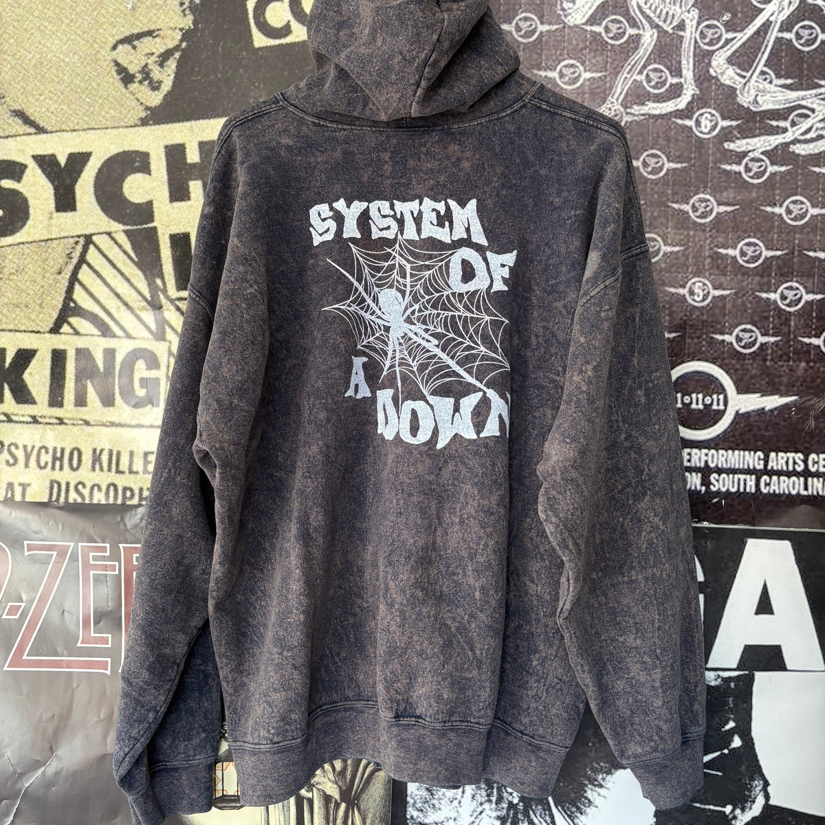 SYS WEBS dark grey zip up hoodie LAR/XL
