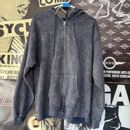 TYPE  navy zip up hoodie LAR/XL