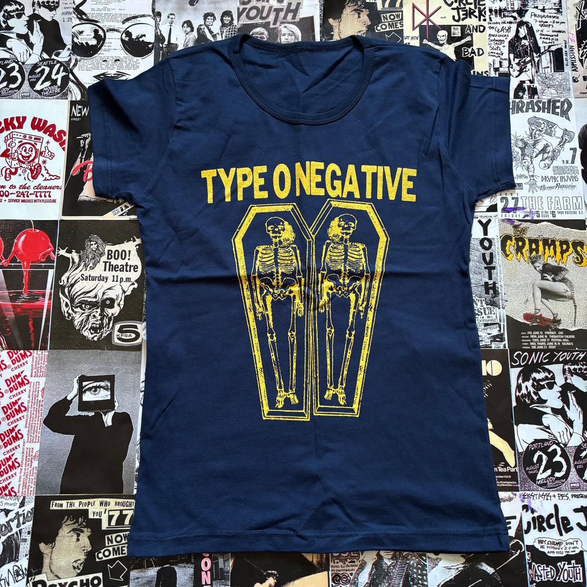 TYPE navy/yellow babydoll tee SM/MED