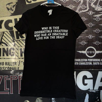 LYRICS black womens tee