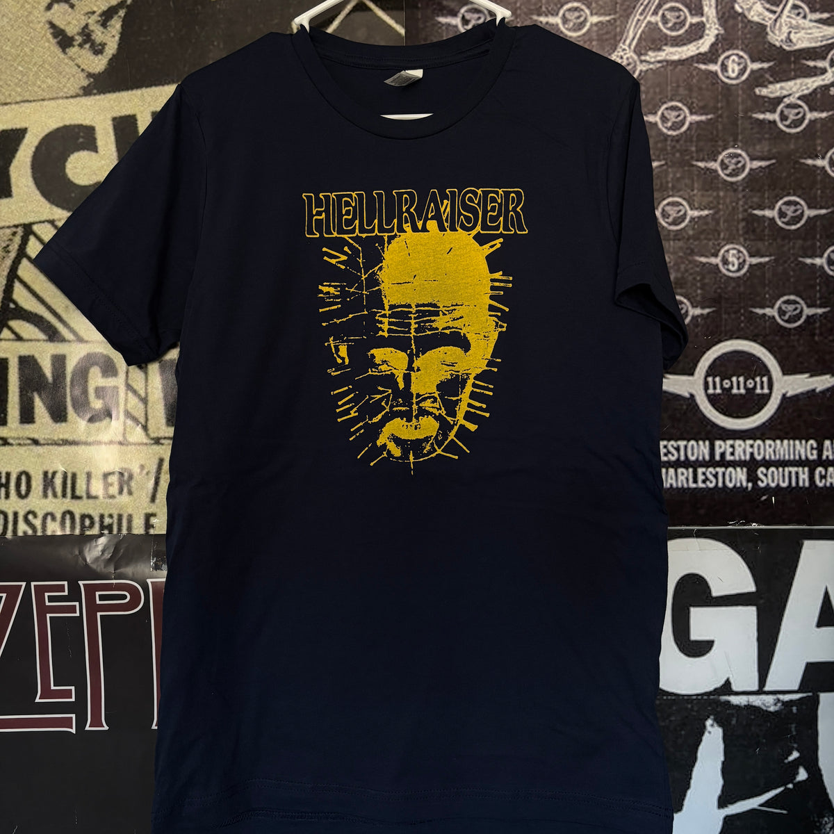 HELL  navy/yellow unisex tee