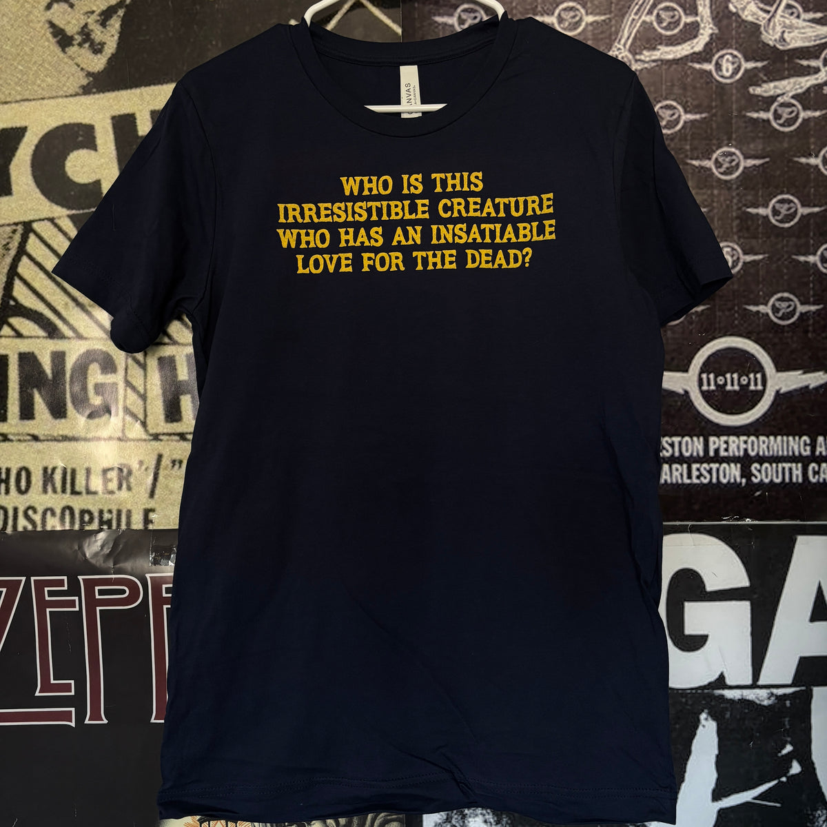 LYRICS  navy/yellow unisex tee