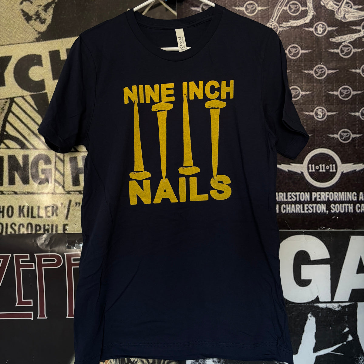 NINE  navy/yellow unisex tee
