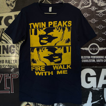 TWIN PEAKS  navy/yellow unisex tee