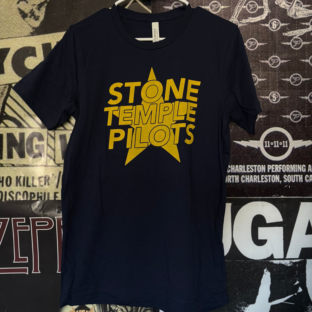 STONE  navy/yellow unisex tee