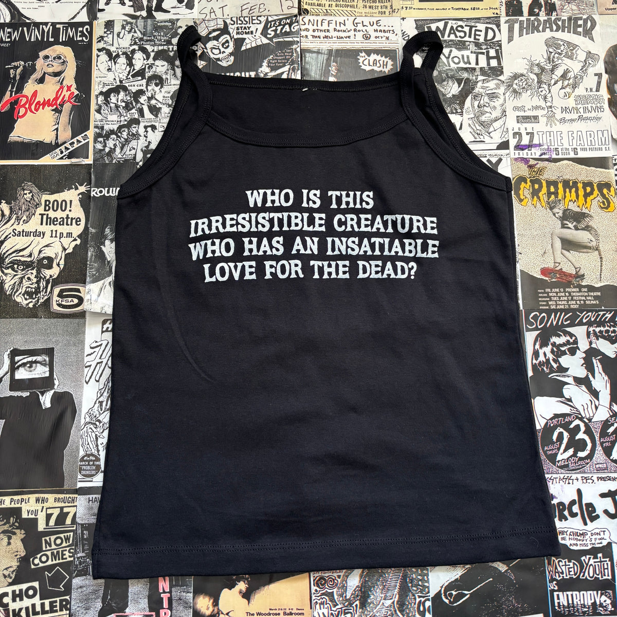 LYRICS  black/white baby tank MED/LAR