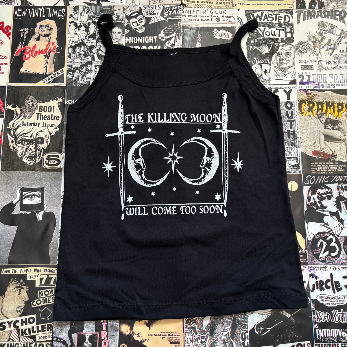 KILLING  black/white baby tank MED/LAR