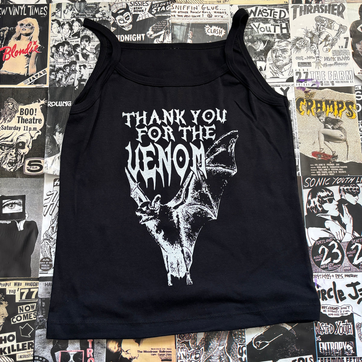 VENOM  black/white baby tank MED/LAR