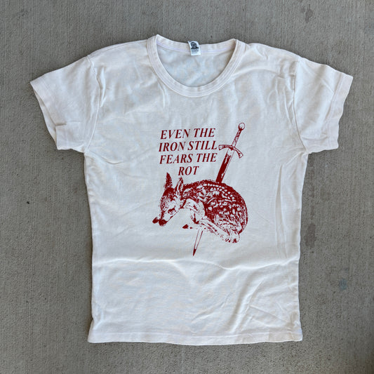 ETHEL cream/red babydoll tee