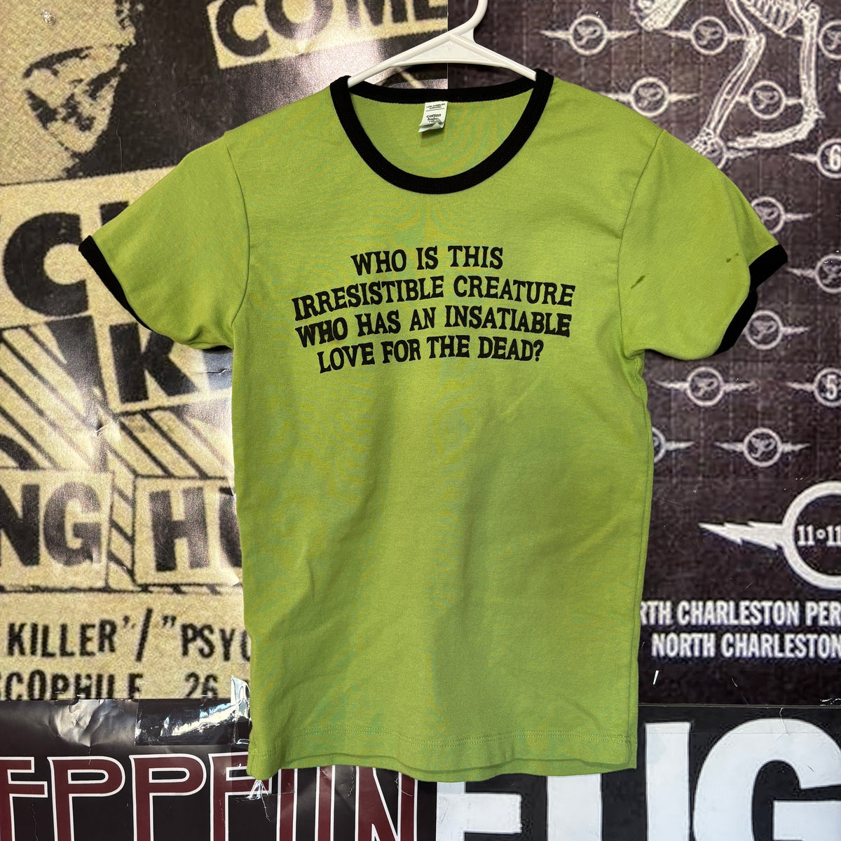 LYRICS green/black ringer long baby tee (see description)