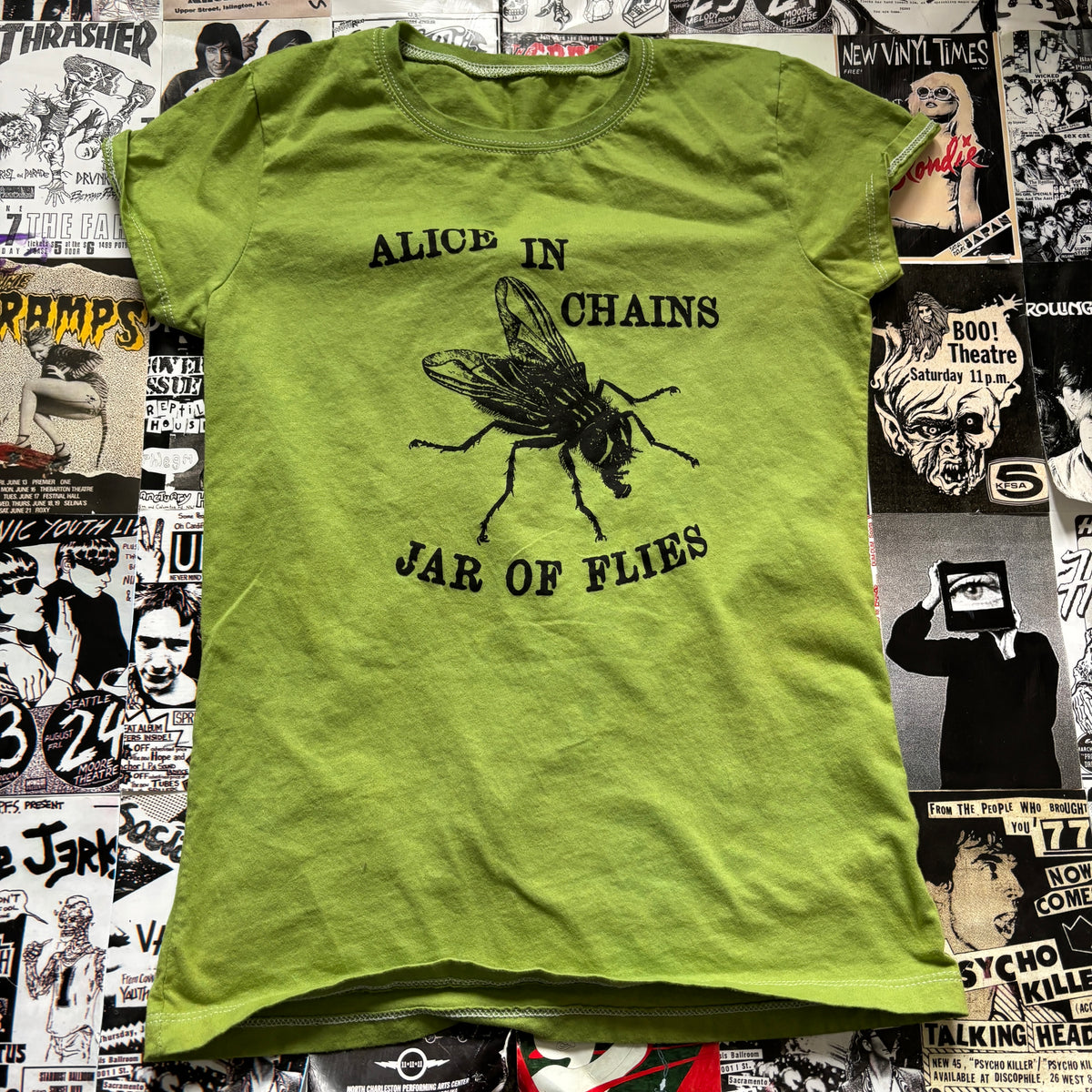 ALICE FLY  green babydoll tee SM/MED