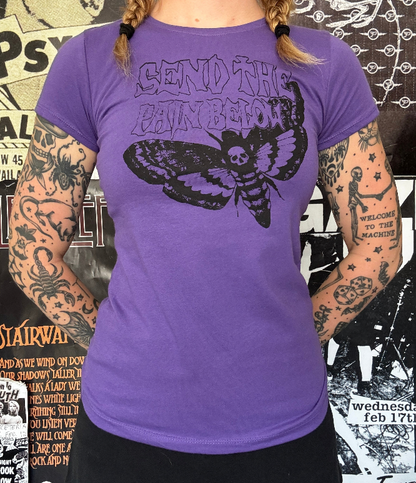 PSYCHO KILLER purple babydoll tee SM/MED