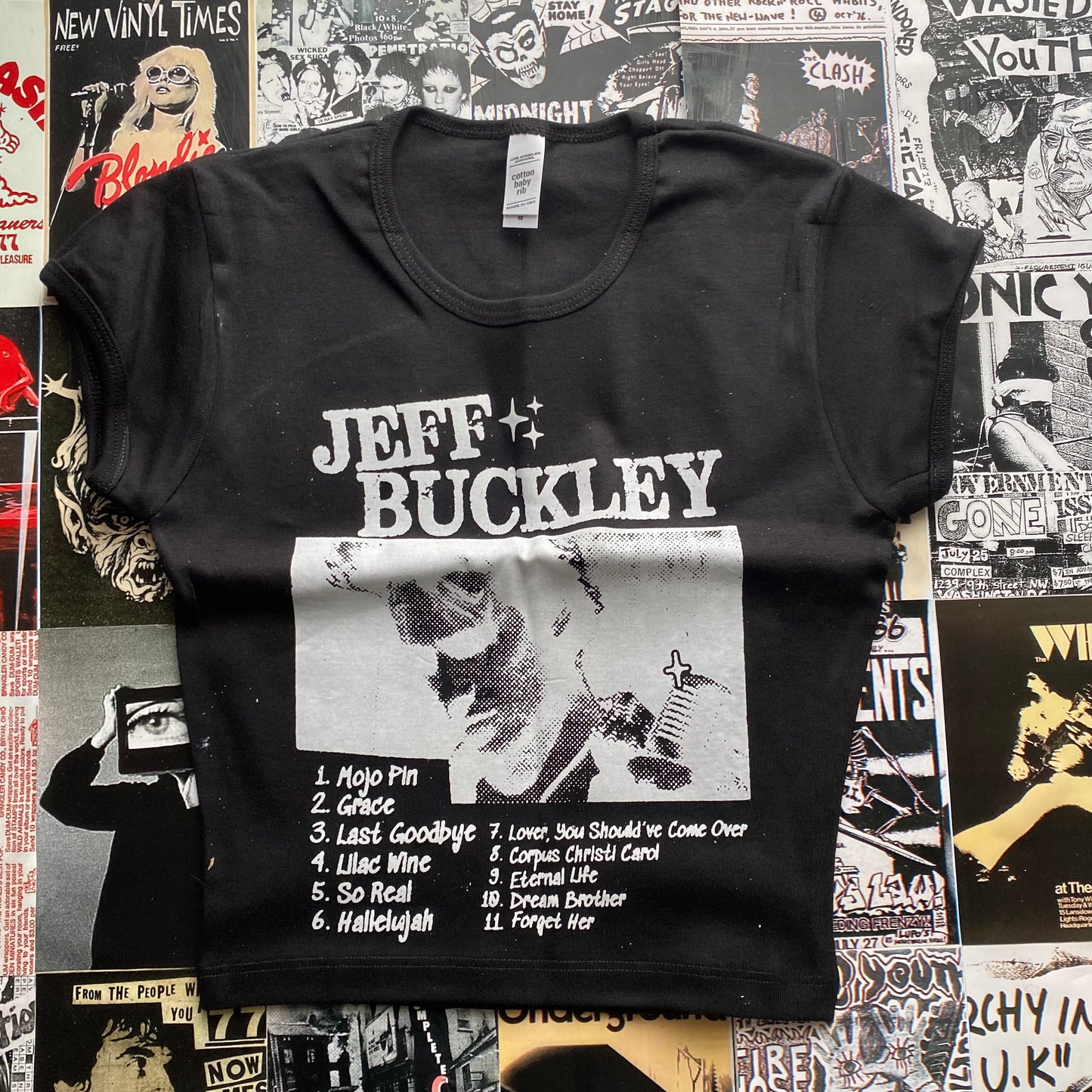 Jeff Buckley black baby tee