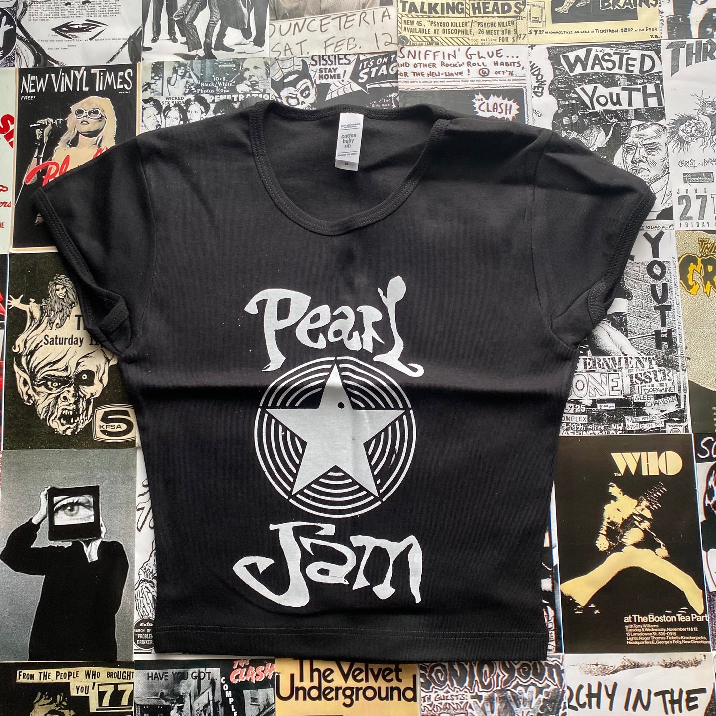 Pearl Jam Star black baby tee